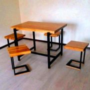 Комплект обеденный (стол и 4 стула) в стиле Лофт (КОД 003)