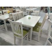 Набор стол-стулья - обивка зеленого цвета