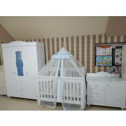 Комплект детской мебели (беловато-голубой)