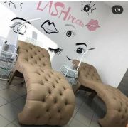 Кресло для косметологического кабинета мягкое коричневое