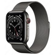 Умные часы Apple Watch Series 6 GPS + Cellular 44mm Stainless Steel Case with Milanese Loop 4.6 (Black,Silver)