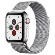 Смарт-часы Apple Watch Series 5 GPS + Cellular 44мм Stainless Steel Case with Milanese Loop (Silver, Black)