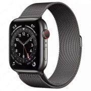 Смарт часы Apple Watch Series 6 GPS + 4G 44mm Stainless Steel Case with Milanese Loop (Black)