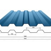 Профнастил НС-57 0,5 мм ММК РОССИЯ ПЭ