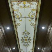 Декоративный витраж на прямоугольный потолок с подсветкой