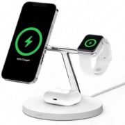 Беспроводное зарядное устройство Belkin MagSafe 3-in-1 Wireless Charger WIZ009vfBK белый