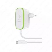 Сетевое зарядное устройство Belkin Home Charger (12W) USB 2.4A, MicroUSB 1.8m, white