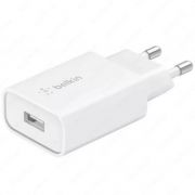 Сетевое зарядное устройство Belkin SINGLE USB-A WALL CHARGER,18W QC3,WHT