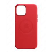 Кожаный чехол Leather Case with MagSafe Red для iPhone 12 Pro