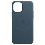 Кожаный чехол Leather Case with MagSafe Blue для IPhone 12 Pro Max