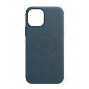 Кожаный чехол Leather Case with MagSafe Blue для iPhone 12 Pro