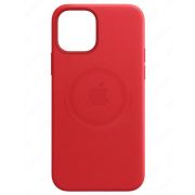 Кожаный чехол Leather Case with MagSafe red для iPhone 12 Pro Max