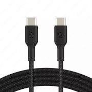 Кабель Belkin BRAIDED C-C 2.0 1M, BLK, 1 м (CAB004BT1MBK)