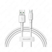 Дата-кабель Baseus Mini White 4A USB Micro USB 1m CAMSW-D02