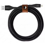 Кабель Belkin DuraTek Plus Lightning на USB-A, black, 1.2 м (F8J236bt04-BLK)