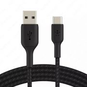 Кабель Belkin BRAIDED C-A 1M, BLK, 1 м (CAB002BT1MBK)