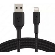 Кабель Belkin BRAIDED A-LTG black, 1 м (CAA002BT1MBK)