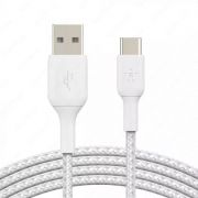 Кабель Belkin BRAIDED C-A 1M, WHT, 1 м (CAB002BT1MWH)