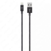 Кабель Belkin Mixit Metallic Lightning на USB-A, 2.4 A, black, 1.2 м (F8J144bt04-BLK)