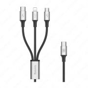 Кабель Type-C x2, Baseus Rapid Series 3-in-1 cable for Apple/Micro/Type-C CAMLT-SUS1