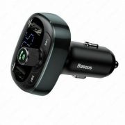 Блютуз FM-модулятор Baseus T typed Bluetooth MP3 charger with car holder CCTM-01