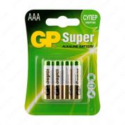 Батарейка GP Super ALKALINE BATTERY, 1.5 В, LR03 BL4