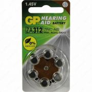 Батарейка GP ZINC-AIR 1.45V (ZA312F) 6*BL