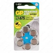 Батарейка GP ZINC- AIR 1.45V (ZA675F) 6*BL