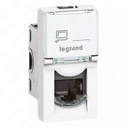 Механизм розетки «Legrand Mosaic» RJ45 UTP кат.6, 1мод. (Арт. 076561)