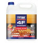 TYTAN 4F Огнебиозащитный готовый раствор для древесины (бесцветный,красный)