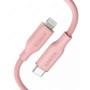 Type-C кабель Anker PowerLine III Flow USB-C with Lightning Connector 3ft Pink (A8662H51)