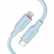 Type-C кабель Anker PowerLine III Flow USB-C with Lightning Connector 3ft Blue (A8662H31)