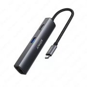 USB-HUB адаптер Anker PowerExpand+ 5-in-1 USB-C Ethernet (A8338HA1)