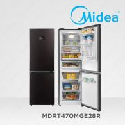 Холодильник Midea MDRB470MGE (Молочный Titanium silicon steel, Jazz Black )