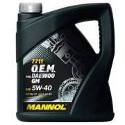 Синтетическое моторное масло Mannol 7711 O.E.M.for Daewoo GM 5W-40 5л