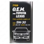 Синтетическое моторное масло Mannol 7709 O.E.M.for Toyota Lexus 5W-30 (metal) 4л