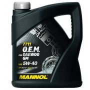 Синтетическое моторное масло Mannol 7711 O.E.M.for Daewoo GM 5W-40 4л