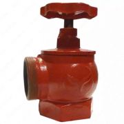 Вентиль ДУ - 50 угловой, пожарный кран (Китай) Красный