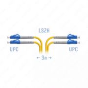 Оптический патчкорд «SNR» SC/UPC SM Duplex, 3 метра (Арт. SNR-PC-SC/UPC-DPX-3m)