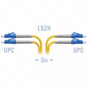 Оптический патчкорд «SNR» LC/UPC SM Duplex, 5 метров (Арт. SNR-PC-LC/UPC-DPX-5m)