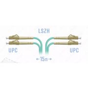 Оптический патчкорд «SNR» LC/UPC Duplex, 15 метров (Арт. SNR-PC-LC/UPC-MM-DPX-15m)