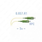 Монтажный оптический шнур «SNR» SC/АPC SM, 3 метра (Арт. SNR-PC-SC/АPC-3m)