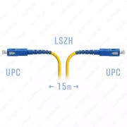 Оптический патчкорд «SNR» SC/UPC SM 15 метров (Арт. SNR-PC-SC/UPC-15m)