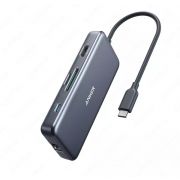 Адаптер-хаб Anker PowerExpand+ 7-in-1 USB-C PD Ethernet Hub Gray A8352HA1