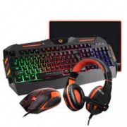 Беспроводная клавиатура + мышь Kits for PC Gaming 4 in 1 Combo US+RU MT-C500