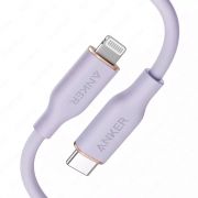 USB кабель Anker PowerLine III Flow USB-C with Lightning Connector 3ft Purple A8662HQ1