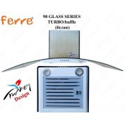 Вытяжка FERRE 90 GLASS SERIES TURBO/baffle (белая)