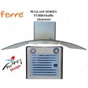 Вытяжка FERRE 90 GLASS SERIES TURBO/baffle (бежевая)
