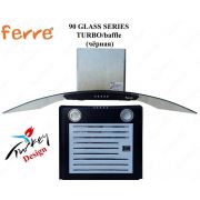 Вытяжка FERRE 90 GLASS SERIES TURBO/baffle (чёрная)