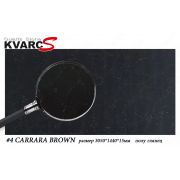 Кварцевый камень “KVARC-S” №4 CARRARA BROWN, 3050х1440х15 мм, полуглянец